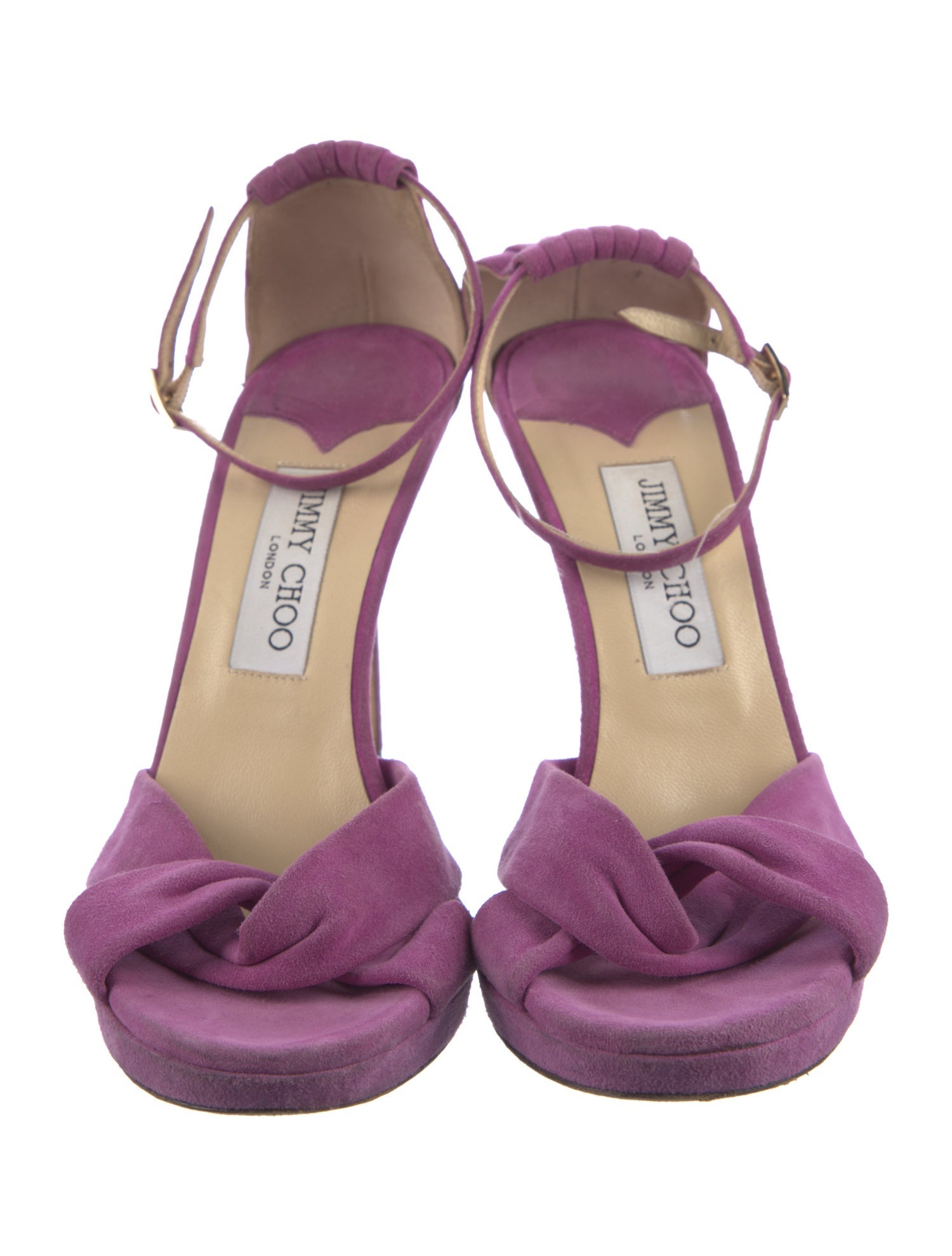 Jimmy Choo Suede Pleated Accents D'Orsay Pumps